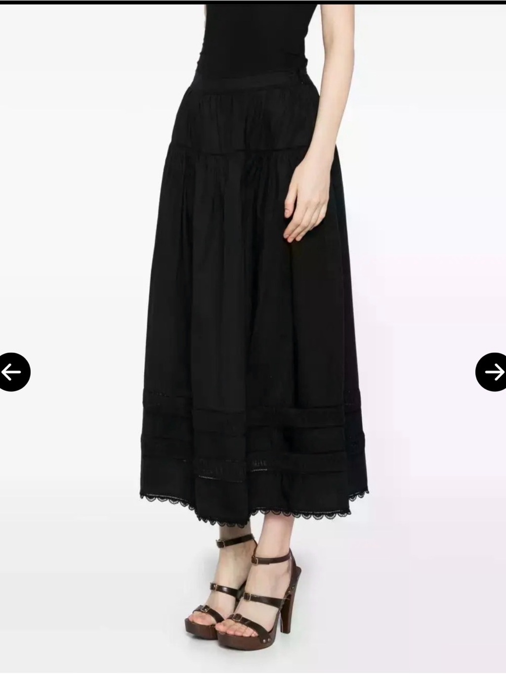 NWT Ulla Johnson Black Harlow skirt